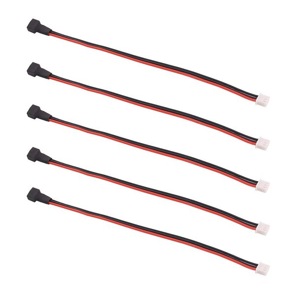 OliRC 5pcs JST-XH 2S 8" / 200mm 22awg Lipo Balance Wire Extension Silicone Cable Lead Cord for RC Battery Charger(C132-5)