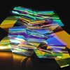 20 Sheets Iridescent Cellophane Nail Foil Glass Broken Sheet Holographic Foils Aurora Nail Stickers Reflective Nails Designs Neon Nail Art Foil Nails Decoration
