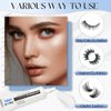 Lash Glue for Eyelash Extensions 7g All-Day Hold Cluster Eyelash Glue Waterproof Strip Lash Adhesive Latex Free for Sensitive Eyes（White/Clear）
