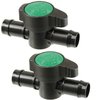 Habitech 2-Pack In-Line Barbed Ball Valve for 3/4 Inch Tubing - Regulate and Shut-Off/On Water Flow