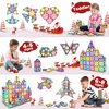 Magnetic Tiles, 36 PCS Magnetic Building Blocks for Kids Ages 3+ and STEM Magnet Toys , Clear Magnetic 3D Blocks Construction Playboards for Boys & Girls, Preschool Learning Sensory Montessori Toys