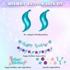 Amandir 138Pcs Mermaid Birthday Party Decorations, Pink Purple Blue Mermaid Balloon Garland Arch Kit Birthday Banner Cake Topper Mermaid Tail Shell Balloons Mermaid Theme Party Supplies for Girl Kids