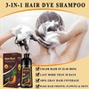 Deep Wine Red Hair Dye Shampoo 3 in 1 for Gray Hair, Long-lasting & Natual Hair Color Shampoo, Instant Hair Dye for Men Women, Effect in Minutes 16.9 Fl Oz(Deep Wine Red)