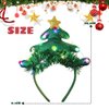 Gangel Christmas Headbands Christmas Trees Hair Band Light Up Headbands LED Glow Hairband Party Costume Hair Accessories for Women