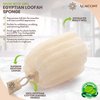 Almooni Egyptian Loofah Exfoliating Body Scrubber, Natural Real Egyptian Shower Loofah Sponge Body Scrubber for Women and Men, for Body and Face That Will Get You Clean - 3 Count (1 Pack)