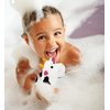 DolliBu Cow Bath Water Squirter Toy - Floating White Rubber Bath Toy, Cool Animal Squirting Bathtime Play Water Toy for Toddlers, Cute Farm Animal Bath Toys for Bathtub and Pool for Girls and Boys