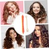 FOYTOKI Hair Rollers with Rubber Bands, 24pcs Hollow Roll Natural Hair Curler Curly Hair Tools Hair Perm Kit Hair Rollers, Plastic Man, As Shown, Cylindrical, One Count