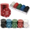 Lynkaye 100 Plastic Poker Chips with no denominations, DIY Print with Your Personalized Text, Poker Card Game Chips Bulk, Counting Discs Markers for Learning Math Counting, Game Play, Party