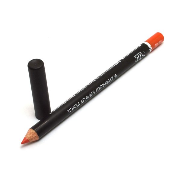 1 She Makeup WP02 ORANGE WaterProof Eye & Lip Liner Pencil Eyeliner Lipliner 0.04 oz / 1.2g + Zipper Bag Full Size