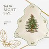 Spode Christmas Tree Serving Dish | 9 Inch Christmas Tree Shaped Serving Bowl for Candy, Nuts, Chocolate and Holiday Goodies | Made of Fine Earthenware | Christmas Home Décor | Dishwasher Safe