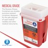 Dynarex Sharps Container, Durable Biohazard Container for Used Medical Hypodermic Needles and Sharp Medical Instruments, Transparent Lid, 1 Quart - 1 Container