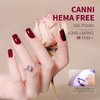 CANNI Dark Red Gel Nail Polish, 1Pcs Dark Burgundy Red Gel Polish Deep Cherry Red Color Nail Polish Gel High Gloss Soak Off U V Gel Nail French Nail Manicure Salon DIY