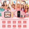 Kids Camera, Toddler Digital Camera for Ages 3-12 Girls, Christmas Birthday Gifts, Kid Selfie 1080P HD Video Camera with 32GB SD Card, Portable Toy for Toddler with Cartoon Sort Silicone Cover (Pink)