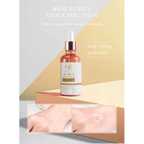 Vitamin C Face Serum with Collagen, Hyaluronic Acid, Vitamin E, Niacinamide Anti Aging Brightening Serum for Dark Spots, Even Skin Tone, Skin Care, Fine Lines & Wrinkles – 1 Fl Oz