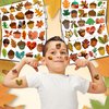Cute Fall Leaves Temporary Tattoos Oak Birthday Party Decorations Favors Supplies Pinecone Autumn Themed Stickers 10 Sheets 100 PCS Gifts for Baby Kids Girls Boys Decor Class School Carnival Christmas