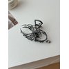 Halloween Spider Hair Clips Black Metal Hair Claw Clips Exquisite Black Spider Hair Jaw Clips with Rhinestones Pearls Design Strong Hold Nonslip Alloy Hair Claw Clip Halloween Hair Accessories 1PCS