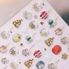 Christmas Nail Art Stickers Decals Christmas Crystal Ball Nail Stickers Winter Snowman Snowflakes Xmas Tree Design Christmas 5D Embossed Nail Decals Manicure Supplies for Holiday Nail Art Decorations