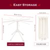 Ourokhome Collapsible Pasta Drying Rack, Plastic Foldable Homemade Fresh Spaghetti Stand Dryer Noodle Hanger for Kitchen with 10 Arms, Stable, Easy Storage, Quickly Set Up (White)