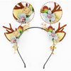 Christmas Headbands Xmas Deer Leopard Cat Hair Hoop Cute Reindeer Antlers Headband Flower Mulberry Elk Headpiece Deer Horn Ears Headdress Decoration Holiday Costume Headwear Christmas Hair Accessory