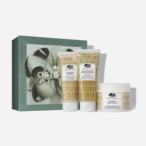 Origins Wrapped to Invigorate Ginger Body Wash, Scrub and Cream Set