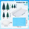 19 Pcs Arctic Animals Figurines Set Includes 9 Polar Animals Figurines 6 Mini Pine Trees 1 Foam Boards 1 Fake Snow Blanket 2 Blue Tissue Paper