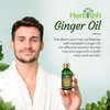 Herbishh Ginger Hair Oil - Fast Thickening and Regrowth Serum for Dense Hair - Best Compact 30ml Care Product for Women & Men