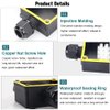 Waterproof Junction Box, IP68 Outdoor Junction Box, 2 PCS 3 Way Plug Line External Junction Box, M25 Plastic Electrical Junction Box Suitable for Tunnel Lights, Garden Lights, Landscape Lights