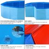 Dog Pool, Foldable Pet Pool, Small Portable PVC Dog Swimming Pool 24 x 8 Inch Folding Dog Cat Bath，Small Portable PVC Dog Swimming Pool，Tub Indoor Collapsible Ball Pit for Puppies(Blue, Small)