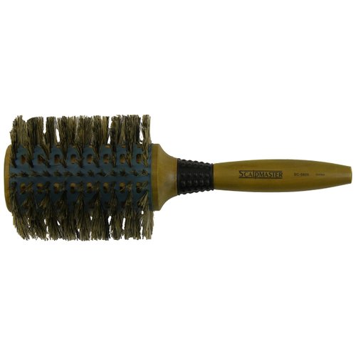 Scalpmaster Ceramic Boar Bristle Vented Round Brush, 4 Inch