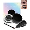 Waterproof Matte Gel Eyeliner Pot- Black Long Lasting Cream Eyeliner Eyebrow Gel, High Intensity Pigments Smudge-proof Eye Liner Brow Cream, for Halloween Cosplay Show Eye Liner Brow Face Makeup-#116