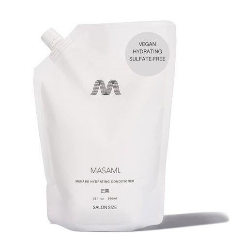MASAMI Mekabu Hydrating Conditioner 32 oz Refill Pouch | Sustainable | Recyclable | Salon Quality | Color Safe | Japanese Seaweed | Sulfate Free | Paraben Free | Phthalate Free