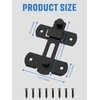 Sliding Barn Door Lock, Stainless Steel Gate Latches Flip Latch Safety Door Bolt Latch Lock for Wine Cabinet, Bathroom, Outdoor, Garage, Garden, Closet Door (1, Black)