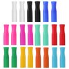 Grevosea 22PCS Silicone Straw Tips Reusable Straws Covers, Food Grade Metal Straws Covers Fit for Stainless Steel Straws of 1/4 Inch Wide(6MM Out Diameter)