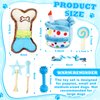 RoundFunny 23 Pcs Dog Birthday Party Supplies Dog Birthday Toy Set Dog Birthday Cake Teething Toys Squeak Toy Interactive Dog Toys Dog Birthday Decorations with Box for Puppy Small Medium Dogs(Blue)