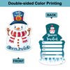 REWIDPARTY Winter Party Invitations with Envelopes & Stickers（Set of 15） Snowman Shaped Fill-in Invitations Hello Winter Party Invites Cards Christmas Birthday Party Supplies for Kids Adults Groups