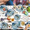 170PCS Gone Fishing Party Decorations Fishing Birthday Party Decorations Include Plates, Cups, Cutlery, Banner, Tablecloth for Ofishally One Birthday Decorations, Serve 24