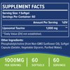 Taurine 1000mg - Liposomal Taurine Amino Acid Supplement for Heart, Liver, and Brain, Longevity - High Absorption, Vegan & Gluten Free (60 Softgels - 2 Pack)