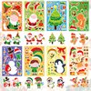 EvoEcho 32 Sheets Christmas Make Your Own Stickers Christmas DIY Make a Face Stickers for Kids Christmas Party Games Favors Toddler Holiday Crafts Xmas Gifts Christmas Tree Santa Claus Cartoon Sticker