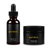 Golden Grooming Co. Beard Oil & Beard Balm Bundle for Men - Natural & Organic Beard Growth Kit - Tame, Style, Soften, and Moisturize Beard & Mustache - Infused with Shea Butter - 2 Piece Set