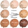 2 Pack PHOERA Matte Face Powder, Control Oil Brighten Skin Color Full Coverage Flawless Face Setting Loose Powder。203- Nude