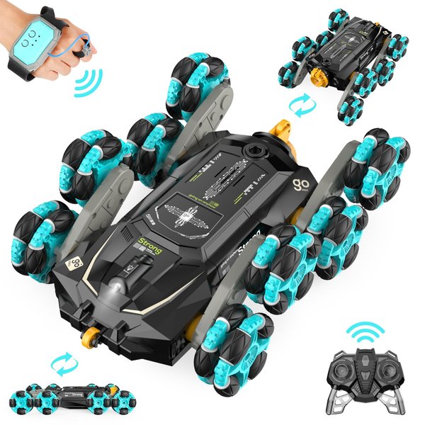 Gampop 8WD Gesture Sensing RC Stunt Cars - Toys Gifts for Kids 8 9 10 11 12 Year Old Boys Girls,2.4Ghz Remote Control Cars,Transform Drift Off Road Vehicle for Children Birthday Presents