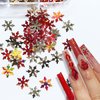 6 Grids Snowflake Nail Art Stickers Decals 3D Snowflake Nail Glitter Sequins Holographic Laser White Gold Silver Snowflake Nail Art Glitter Flakes Christmas Nail Sequins Winter Xmas Snow Nail Glitter