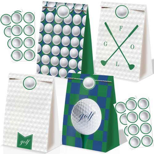 24pcs Golf Party Favor Bags Golf Themed Party Decorations Golf Gift Bag Golf Goodie Bags Golf Party Supplies Golf Theme Party Supplies Golf Birthday Party Supplies for Kids