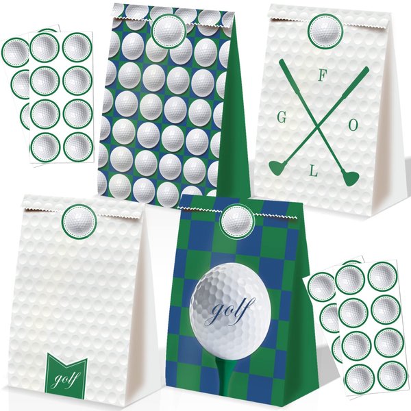 24pcs Golf Party Favor Bags Golf Themed Party Decorations Golf Gift Bag Golf Goodie Bags Golf Party Supplies Golf Theme Party Supplies Golf Birthday Party Supplies for Kids