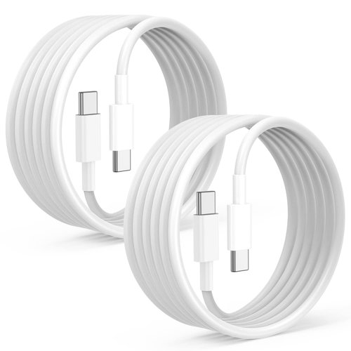 QKFON 2 Pack USB C to USB C Cable for Phone, 10 Feet Type C Fast Charging Cord for Phone