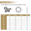 370 Pieces Internal Tooth Star Lock Washers, Kindroufly 9 Sizes Quick Speed Locking Washers, Push on Retaining Clips Assortment Kit (M2, M2.5, M3, M4, M5, M6, M8, M10, M12)