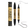 Waterproof Microblading Eyebrow Pen 2-in-1 Long Lasting 4 Tipped Precise Brow Pencil Eyeliner for Natural Looking (03# Grey)