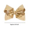 1PCS 8 Inch Big Sequin Hair Bows for Girls Alligator Clips Sparkly Glitter Hair Accessories for Little Teen Toddler Girls Kids (Gold)