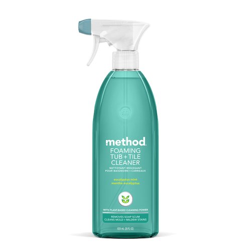 Method Foaming TUB+TILE CLEANER, Eucalyptus Mint, 28 Ounce, 1 pack, Packaging May Vary
