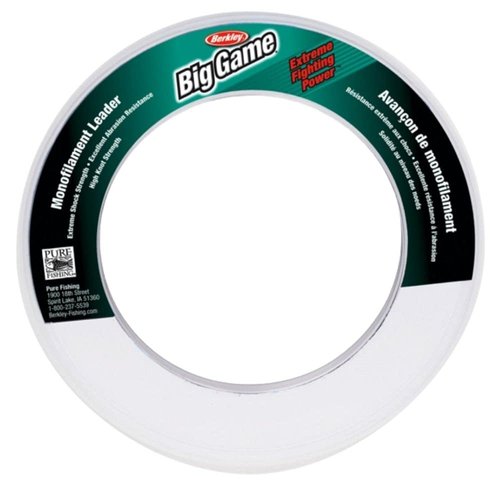 Berkley Trilene® Big Game™ Monofilament Leaders, Clear, 80lb | 36.2kg, 55yd | 50m Fishing Line, Suitable for Saltwater Environments